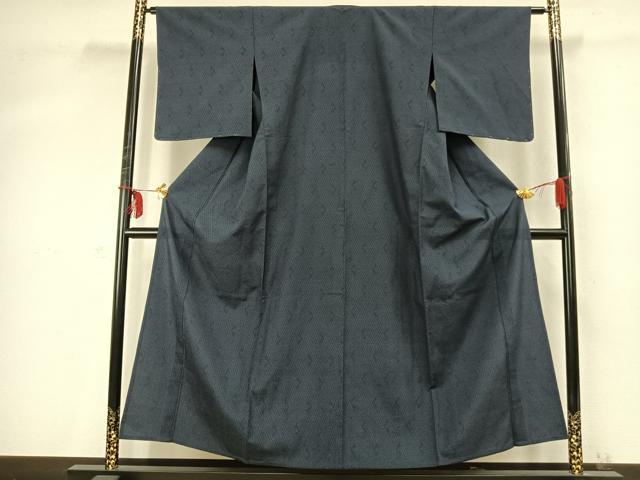 平和屋着物▽本塩沢　単衣　110亀甲　間道　正絹　逸品　AABD0420fy 平和屋着物▽本塩沢 単衣 110亀甲 幾何学文様 正絹 逸品 AABD0390fyの