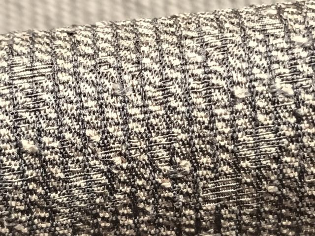 平和屋着物▽上質なお召　単衣　幾何学文　正絹　逸品　未使用　AABD0394fy