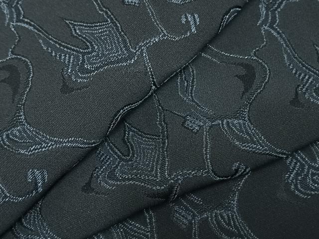 平和屋着物▽上質な小紋　単衣　霞文　正絹　逸品　AABD0402fy