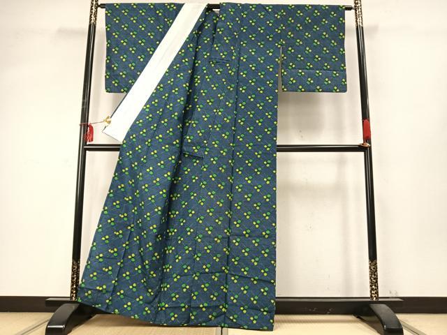 平和屋着物▽上質な紬　単衣　抽象文様　正絹　逸品　AABD0408fy 平和屋着物▽上質な紬 単衣 抽象文様 正絹 逸品 AABD0408fy 【公式通販】