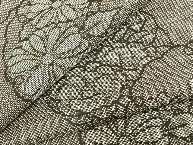 平和屋着物●本場大島紬　9マルキ　雪輪花文　ますいわ屋扱い　正絹　逸品　未使用　AABD0439fy