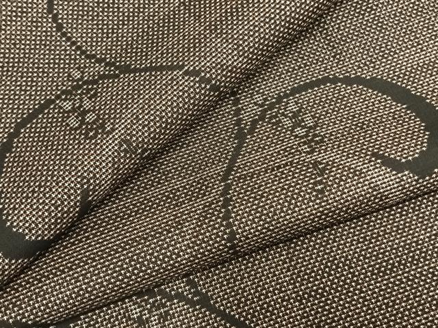 平和屋着物●本場大島紬　9マルキ　唐草文　正絹　逸品　AABD0487fy
