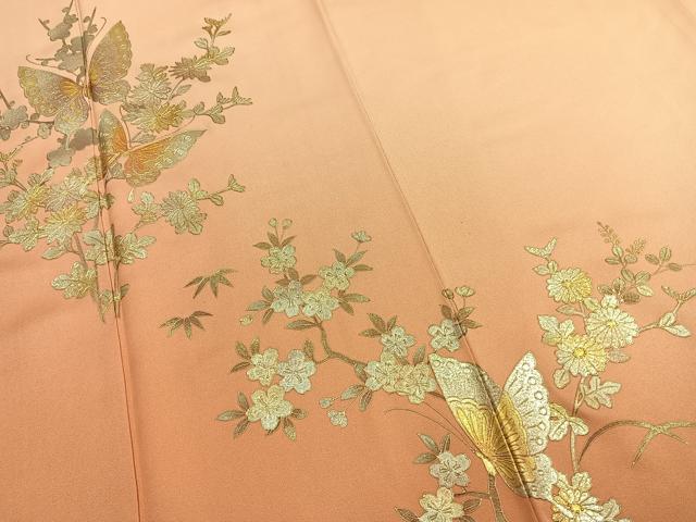 平和屋着物○金彩友禅 卓越技能者・名工・和田光正 訪問着 花蝶