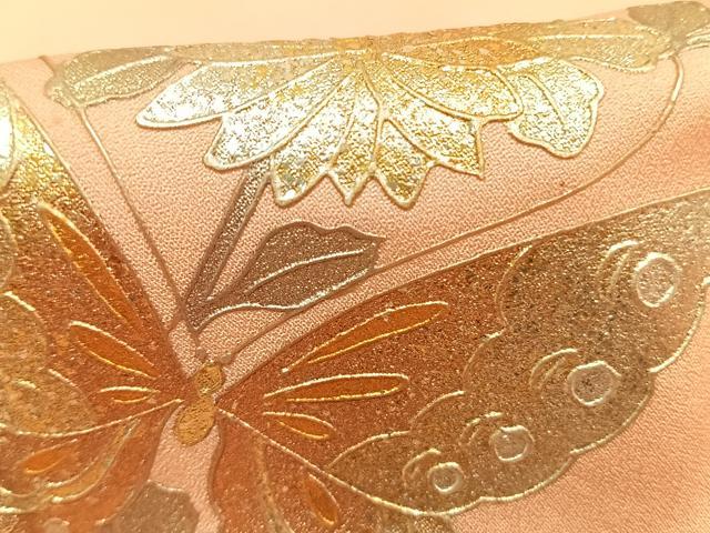 平和屋着物○金彩友禅 卓越技能者・名工・和田光正 訪問着 花蝶