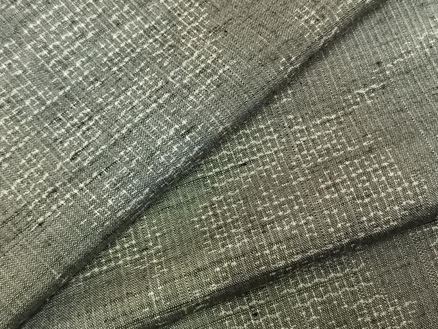 平和屋着物●結城紬　80亀甲　唐草花文　正絹　逸品　AABD0525fy