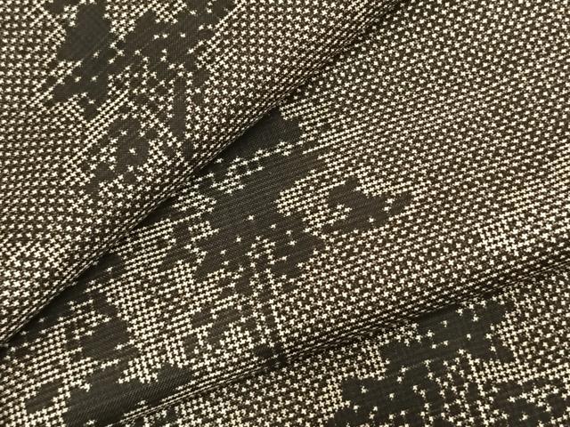 平和屋着物●本場大島紬　7マルキ　樹林文　正絹　逸品　AABD0547fy