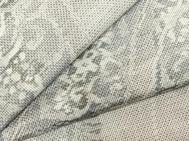 平和屋着物●都喜ヱ門　本場大島紬　一元7マルキ　総絣　斜縞花文　やまと誂製　藤絹織物謹製　正絹　逸品　AABD0574fy