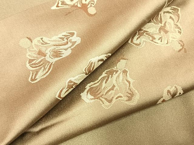 平和屋着物●男性　お召　横段人物文　正絹　逸品　未使用　AABD0678fy