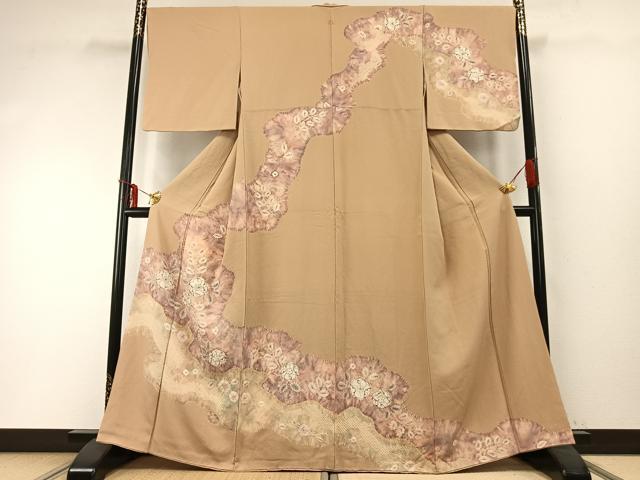 平和屋着物●訪問着　辻が花　絞り　暈し染め　正絹　逸品　AABD0705fy
