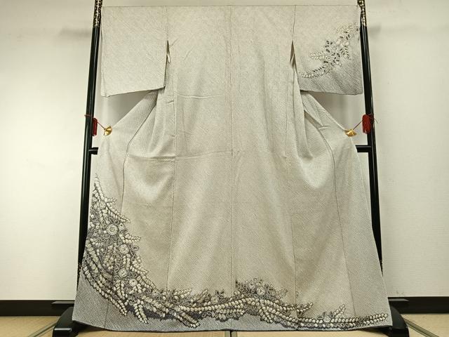 平和屋着物●訪問着　総絞り　辻が花　正絹　逸品　AABD0731fy