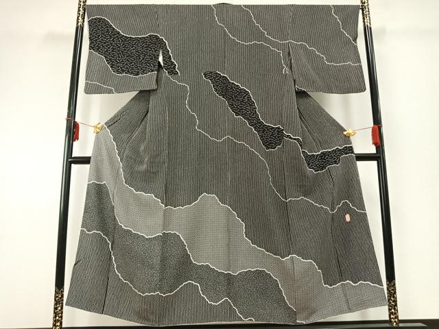 平和屋着物●訪問着　作家物　道長吉祥文様　正絹　逸品　AABD0755fy