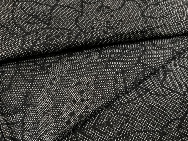 平和屋着物●本場大島紬　一元絣　草花文　正絹　逸品　AABD0772ph