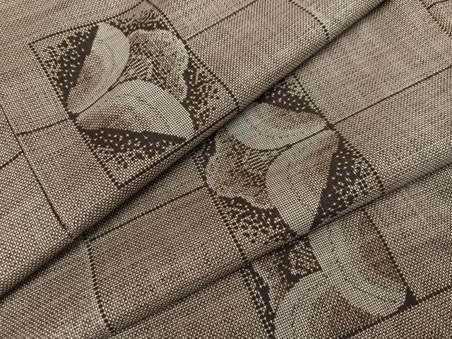 平和屋着物●本場大島紬　カタス9マルキ　色紙花文　正絹　逸品　AABD0774ph