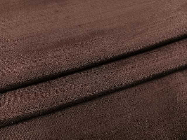 平和屋着物●上質な紬　色無地　濃色　正絹　逸品　AABD0790ph