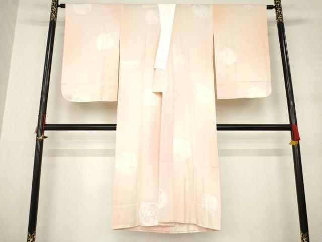 平和屋着物●長襦袢　無双仕立て　花唐草丸文　暈し染め　正絹　逸品　AABD0842ck