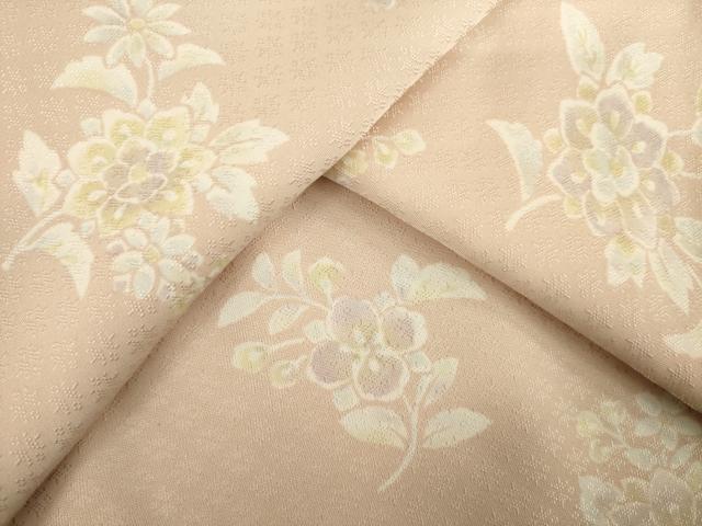 平和屋着物●上質な小紋　舞花文　正絹　逸品　AABD0843ck