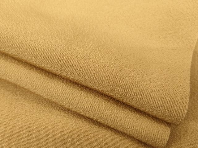 平和屋着物●上質な色無地　狐色　正絹　逸品　AABD0868ck