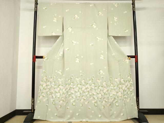 平和屋着物●訪問着　舞花文　金彩　正絹　逸品　AABD0906ck