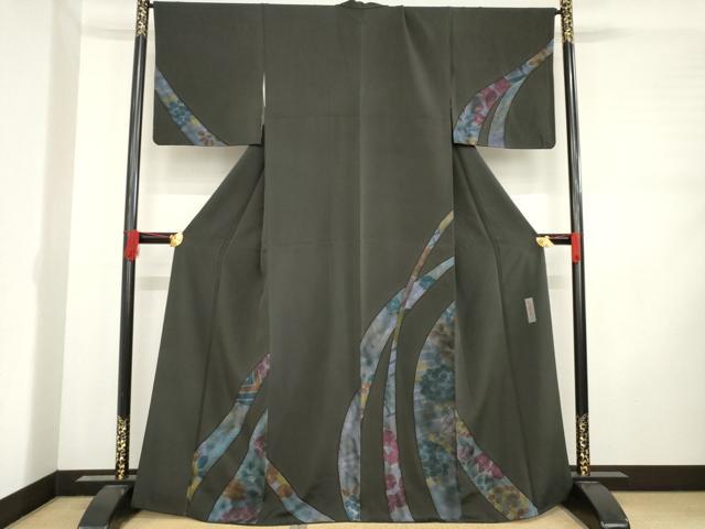 平和屋着物●世界的人形師　辻村寿三郎　ジュサブロー　訪問着　霞花文　正絹　逸品　AABD0943ck