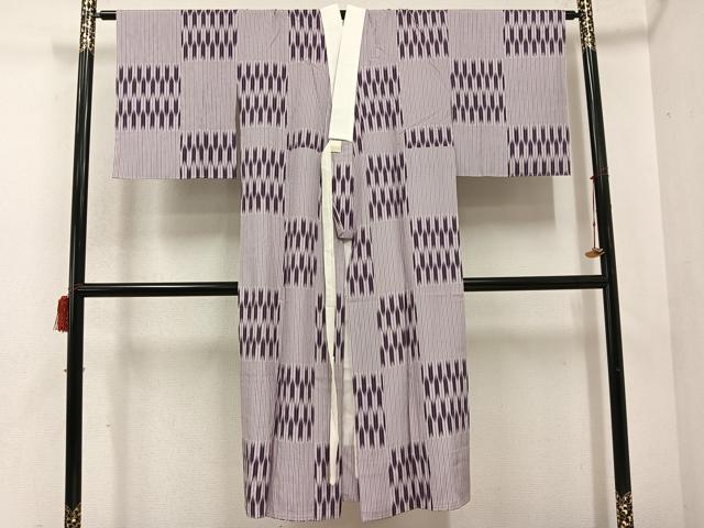 平和屋着物●長襦袢　無双仕立て　矢羽根文　正絹　逸品　AABD0998ph