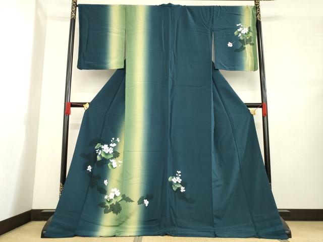 平和屋着物●訪問着　花間道　暈し染め　やまと誂製　ロング丈　正絹　逸品　AABD1109ck