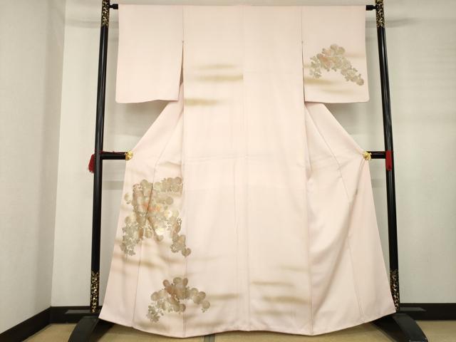 平和屋着物●金彩友禅　卓越技能者・名工・和田光正　訪問着　草花文　金彩　正絹　逸品　AABD1145ck