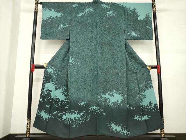 平和屋着物●訪問着　草木シルエット　正絹　逸品　AABD1632ck