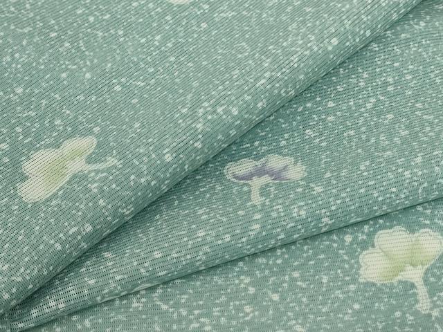 平和屋着物＊夏物　小紋　絽　舞花文　洗える着物　AABD3285jd