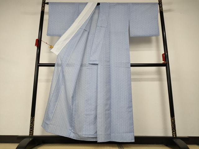 平和屋着物＊夏物　小紋　絽　草花文　洗える着物　AABD3335jd_2