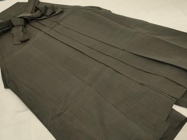 平和屋着物＊夏物　男性　行灯袴　縞　正絹　逸品　AABD3362jd