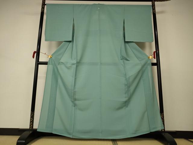 平和屋着物＊夏物　色無地　絽　薄青色　正絹　逸品　AABD3376jd