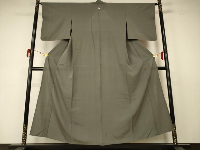 平和屋着物＊夏物　色無地　絽　岩井茶色　正絹　逸品　AABD3400jd