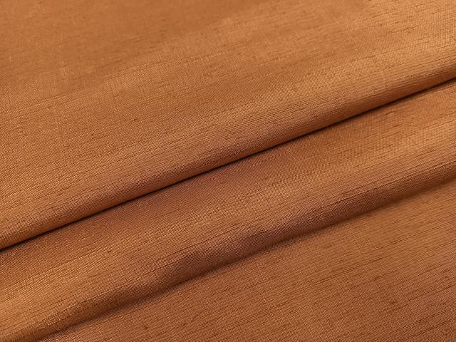 平和屋着物●上質な紬　色無地　繻色　正絹　逸品　AABD3419ph