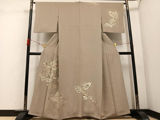 平和屋着物●訪問着　舞花文　金彩　正絹　逸品　AABD3939ph