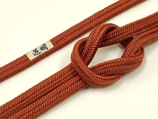 平和屋着物●極上　有職組紐道明　帯締め　冠組　栗色　宮内庁御用　国立博物館御用　東京芸術大学御用　逸品　AABD4107ay
