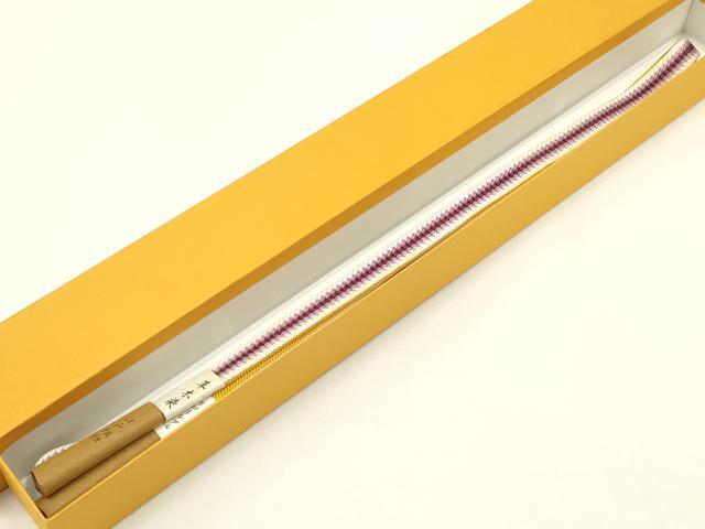 平和屋着物●無形文化財　江戸組紐　五嶋紐　帯締め　草木染　リバーシブル　逸品　新品　AABD4188ay