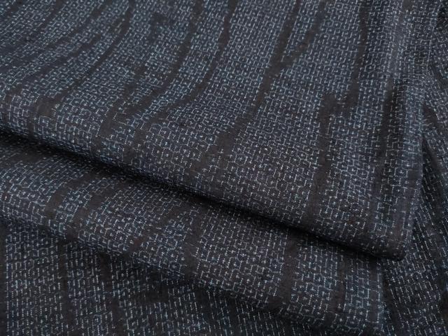 平和屋着物●結城紬　80亀甲　よろけ縞　正絹　逸品　AABD4323ck