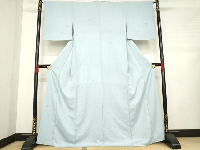 平和屋着物●お召　源氏香　寿光織　金糸　正絹　逸品　AABD4353ck