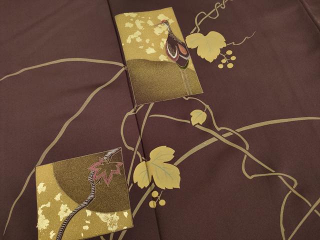 平和屋着物○訪問着 刺繍 色紙重ね文 鶴 金彩 正絹 逸品 AABD4358ck