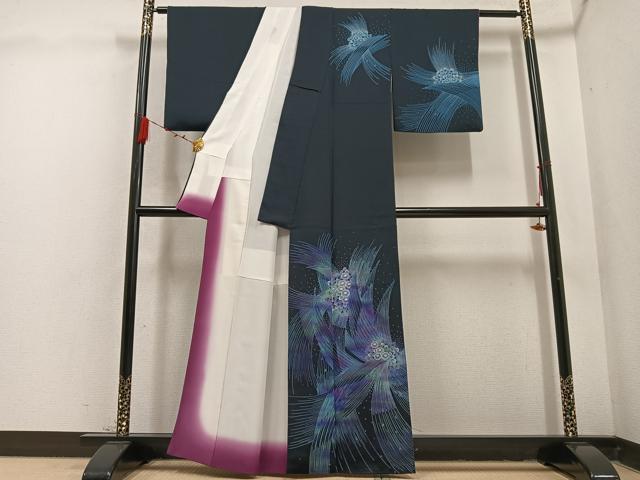 平和屋着物○訪問着 作家物 井手稔裕 舞花文 金彩 正絹 逸品