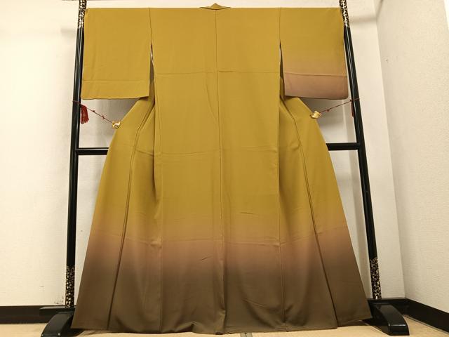 平和屋着物●訪問着　霞文　暈し染め　正絹　逸品　AABD4457ph