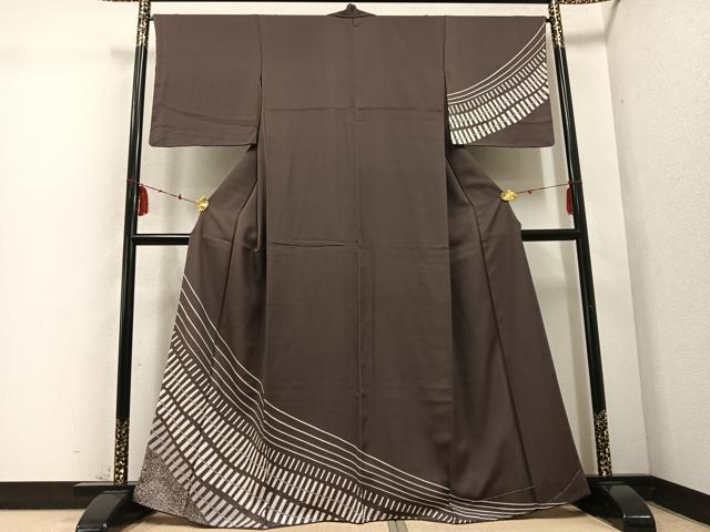 平和屋着物●訪問着　幾何学文様　正絹　逸品　未使用　AABD4465ph