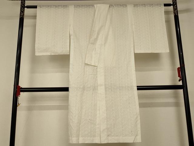 平和屋着物＊夏物　長襦袢　レース刺繍　草花文　綿　AABD4481jd