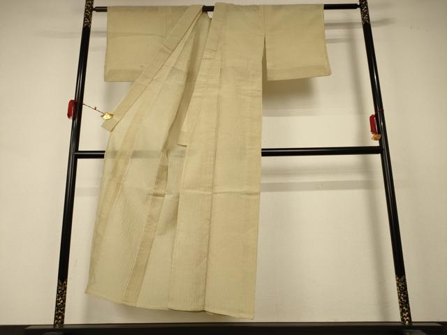 平和屋着物＊夏物 小紋 紗 縞 正絹 逸品 AABD4501jd