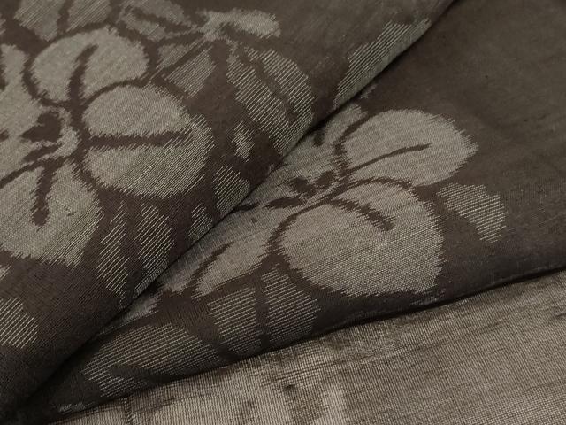 平和屋着物＊夏物　上布　草花文　麻　逸品　AABD4503jd