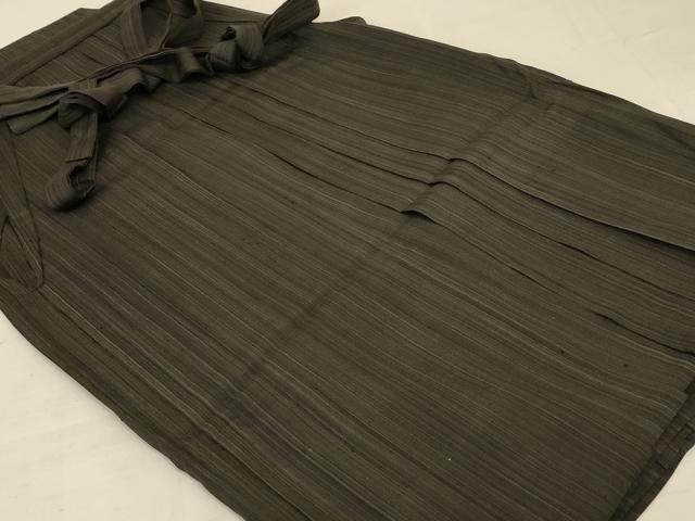 平和屋着物＊夏物　男性　行灯袴　縞　正絹　逸品　AABD4507jd