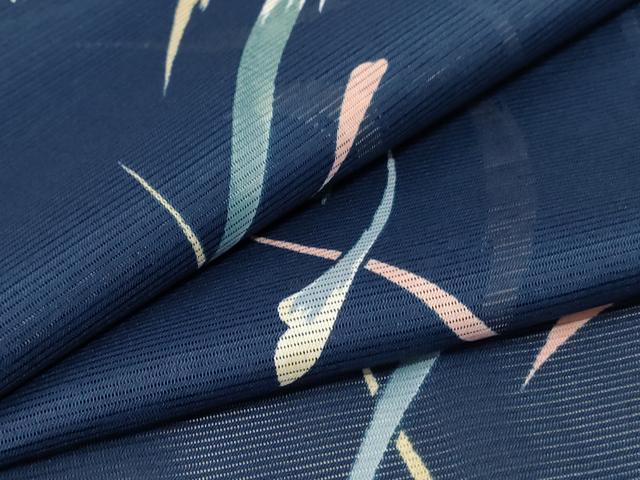 平和屋着物＊夏物　小紋　絽　霞文　洗える着物　AABD4560jd