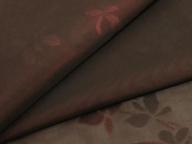 平和屋着物＊夏物　小紋　紗　芝葉文　正絹　逸品　未使用　AABD4568jd