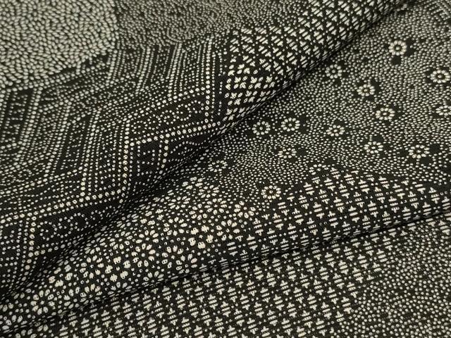 平和屋着物＊夏物　小紋　絽　切嵌花文　正絹　逸品　AABD4573jd