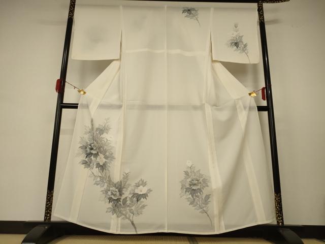 平和屋着物＊夏物　訪問着　絽　手描き　草花文　正絹　逸品　未使用　AABD4586jd 12,449円